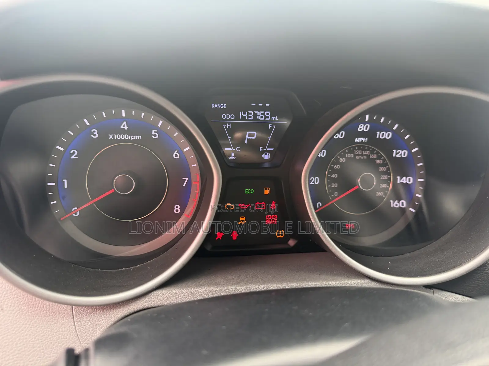 Hyundai Elantra GLS Automatic 2012 Black