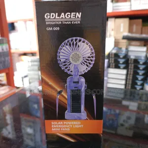 GDLAGEN Solar Rechargeable Handheld Fan