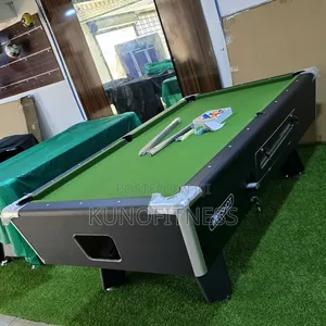 7ft & 8ft Imported Coin-Operated Marble-Top Pool Table + Accessories