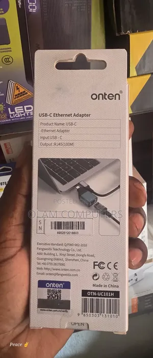 Onten Rj45 USB-C Ethernet Adapter Otn-Uc101h