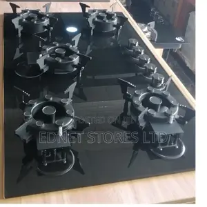 Phiima 8mm Tempered Glass Flip Up 5 Gas Burner Built in Kitchen Hob