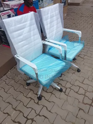 White Office Height Adjustable Chair