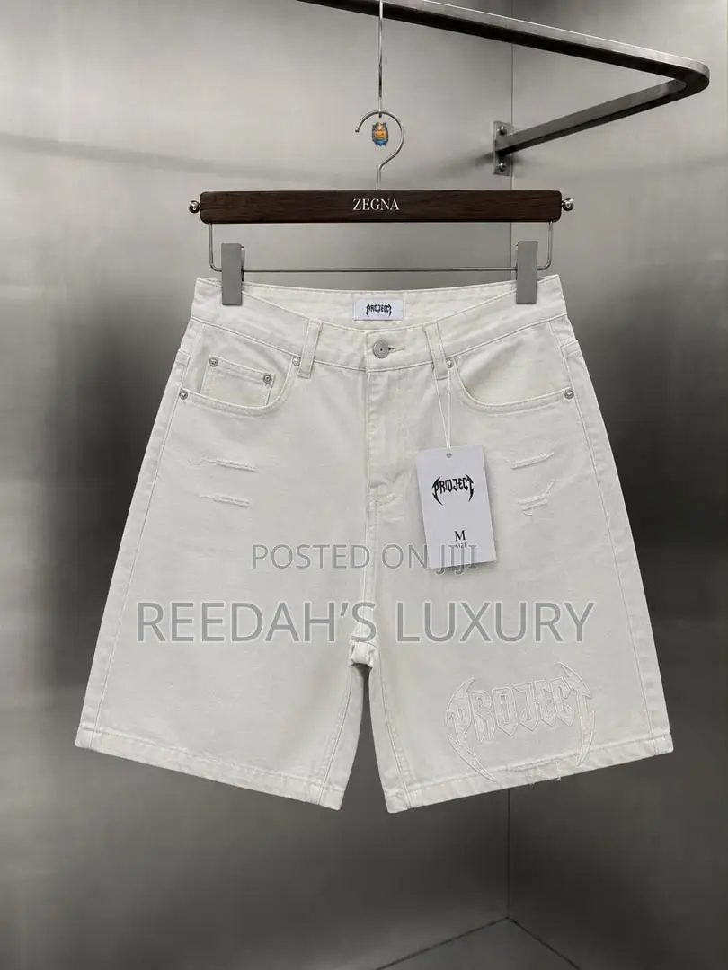 Distressed Denim Shorts