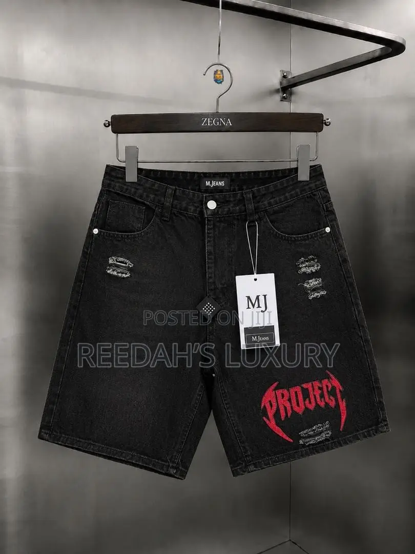 Distressed Denim Shorts
