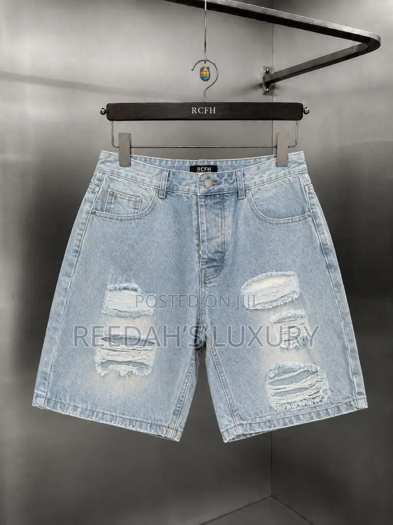 Distressed Denim Shorts