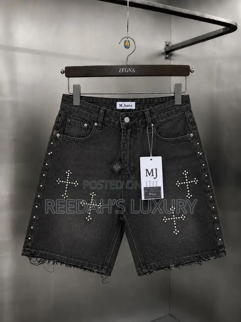 Distressed Denim Shorts