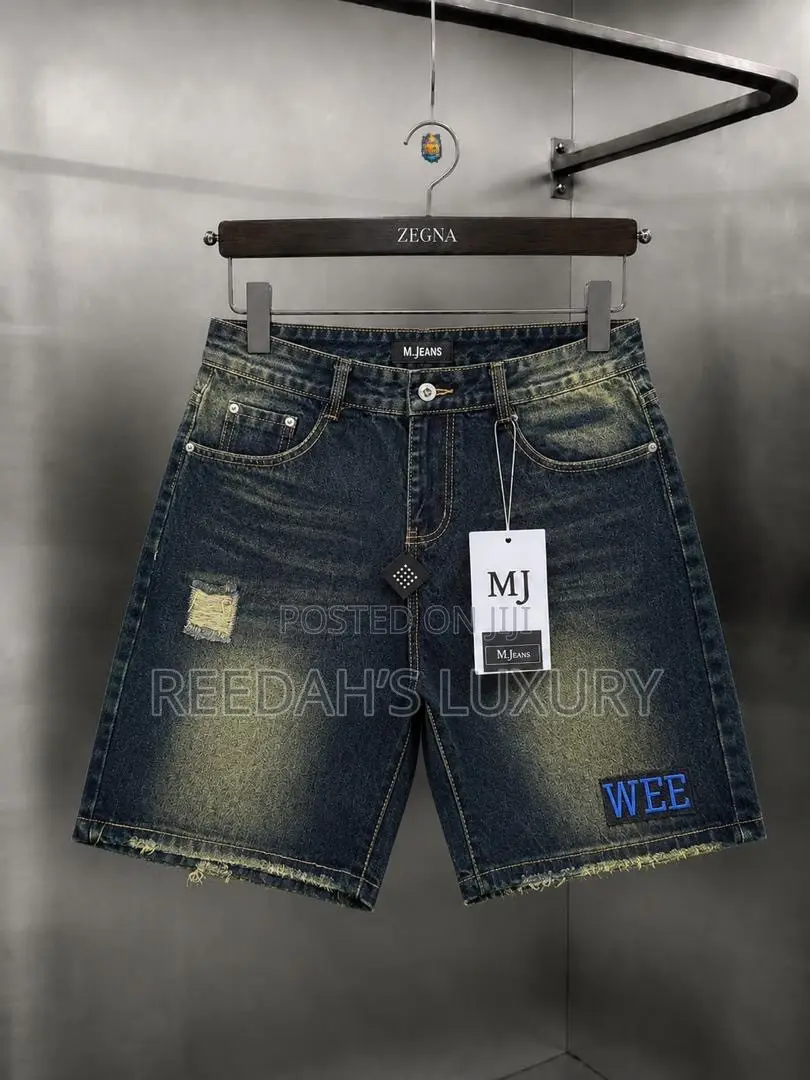 Distressed Denim Shorts