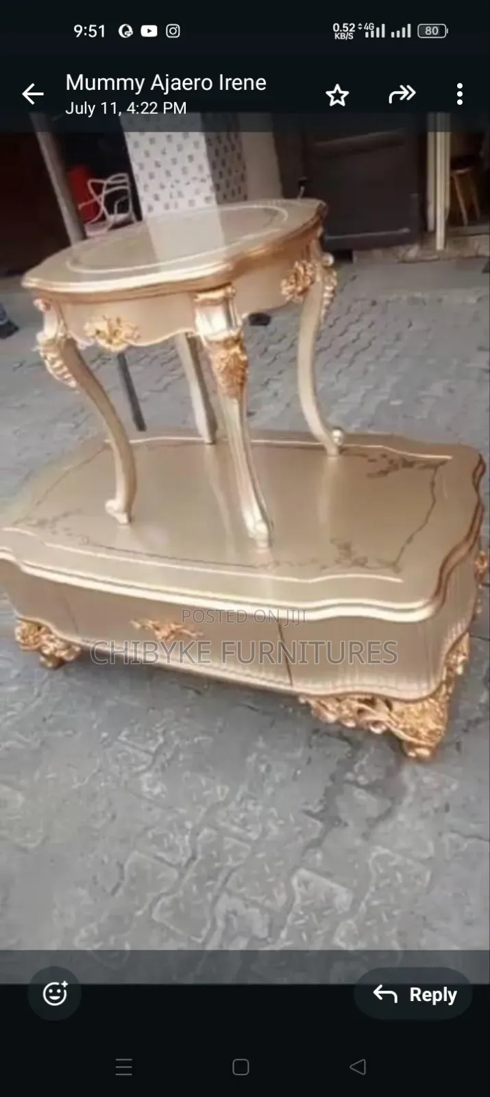 Royal Center Table and Stools
