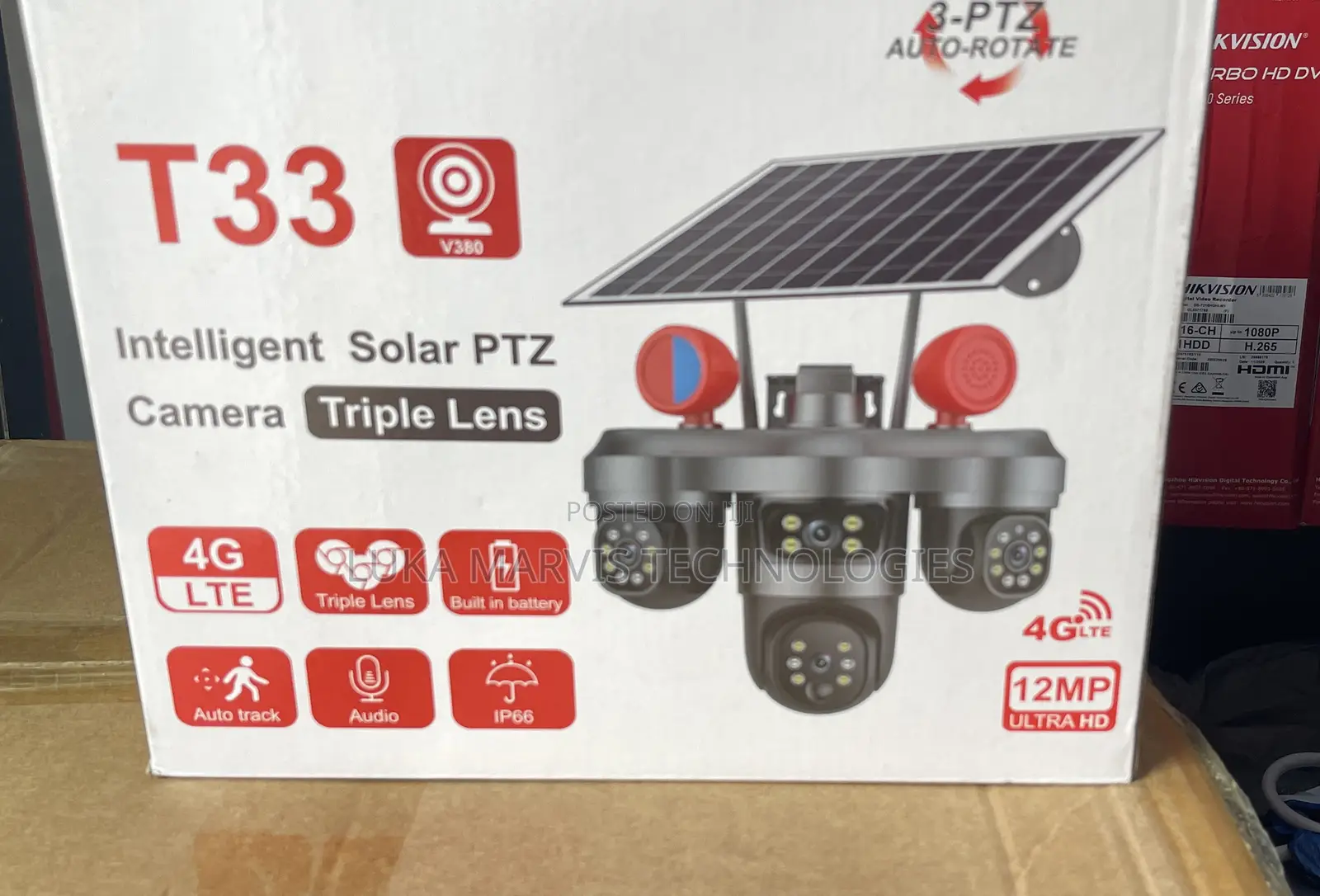 Triple Len Solar PTZ Camera