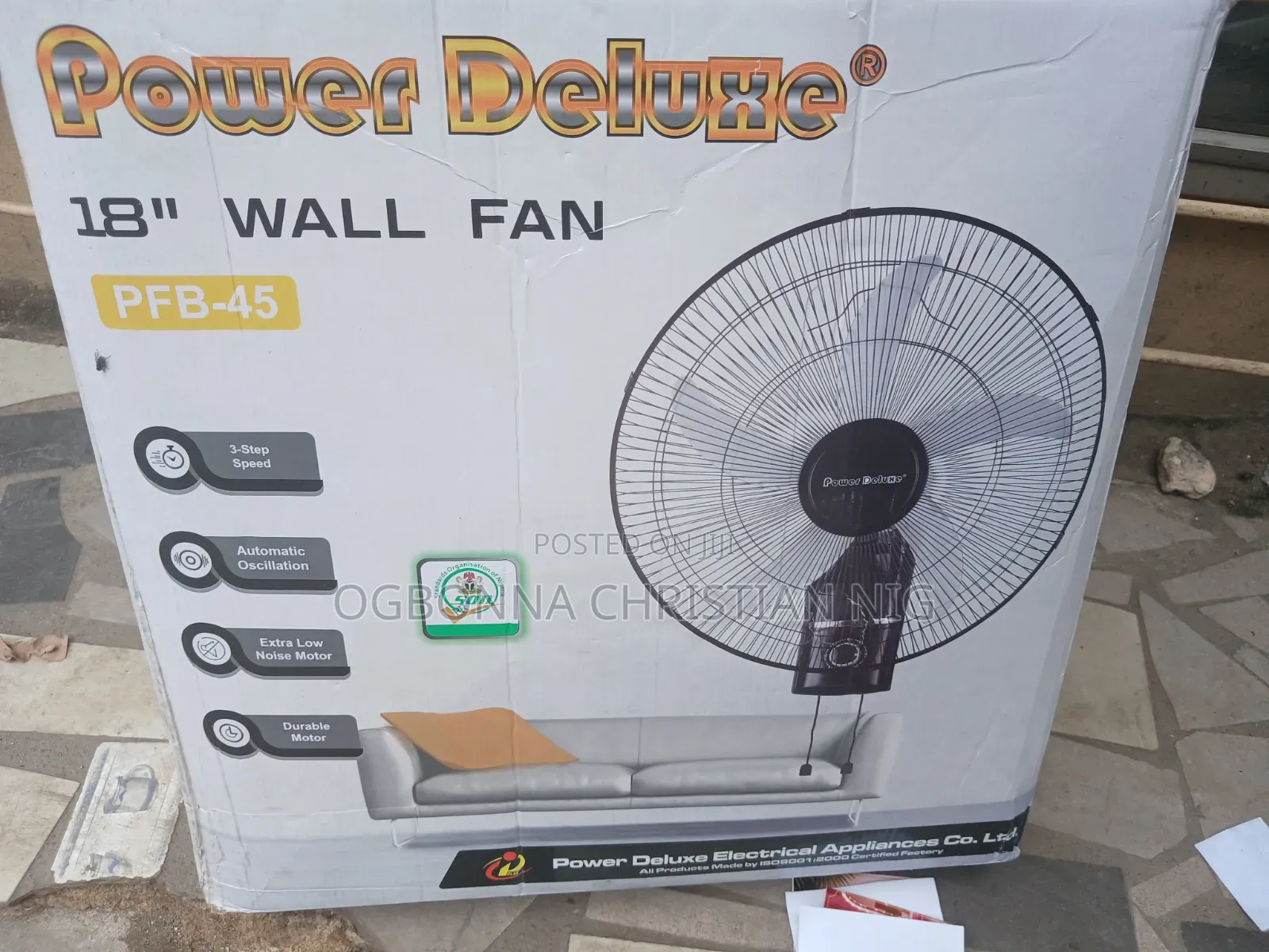 Power Deluxe Wall Fan