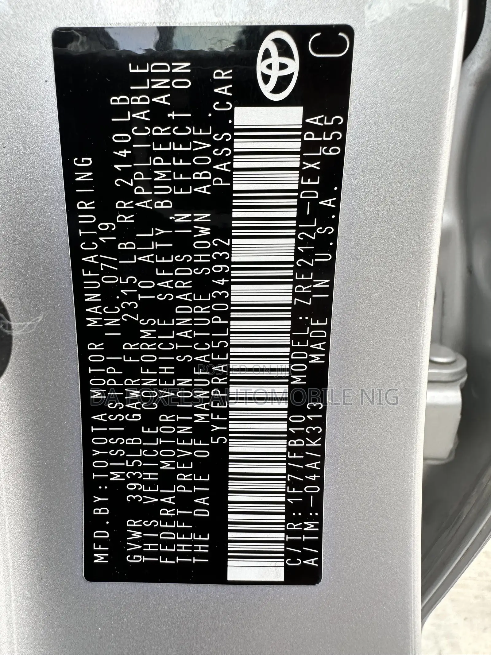 Toyota Corolla L 2020 Silver