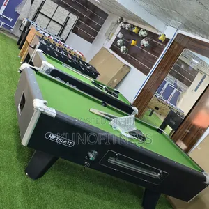 7ft/8ft Imported Marble-Top Coin-Operated Pool Table + Full Accessorie