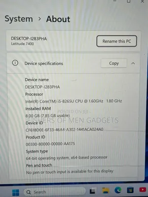 Laptop Dell Latitude 7400 8GB Intel Core i5 SSD 256GB