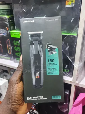 Green Lion Clip Master Professional Hair Clipper - Black - 1200mAh