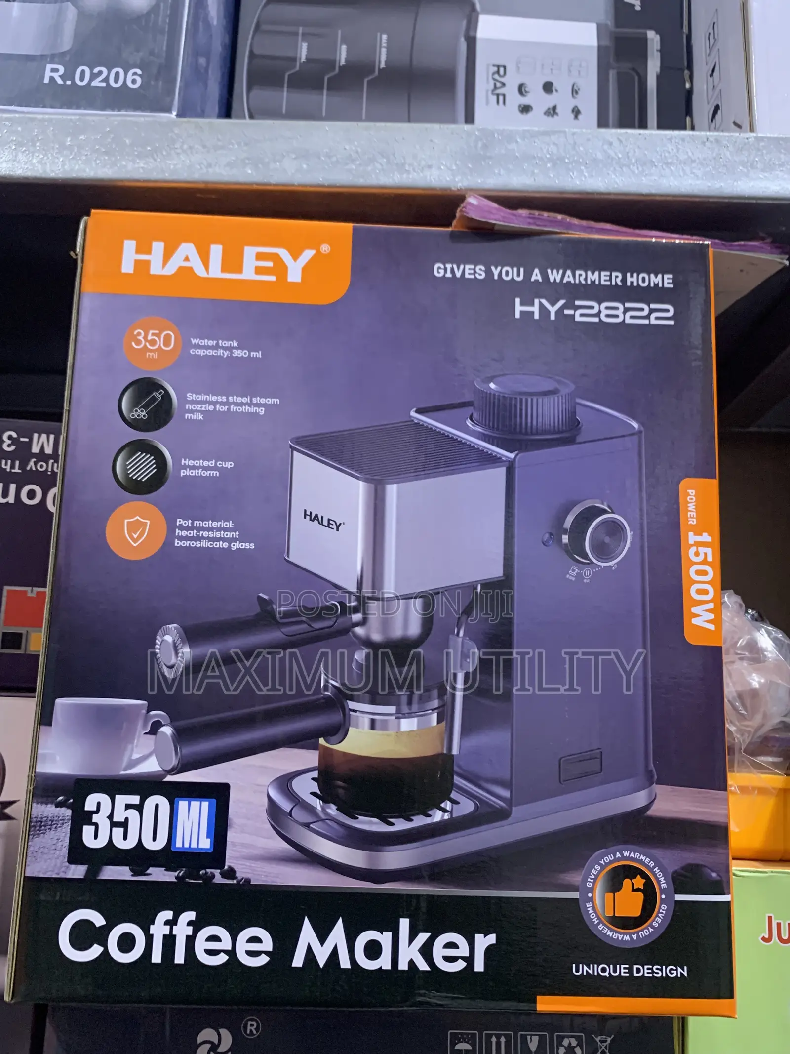 Haley 350 Ml 1500 Watts Coffe Maker