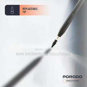 Porodo 130Mah Stylus Pen and Type C Charging -Black