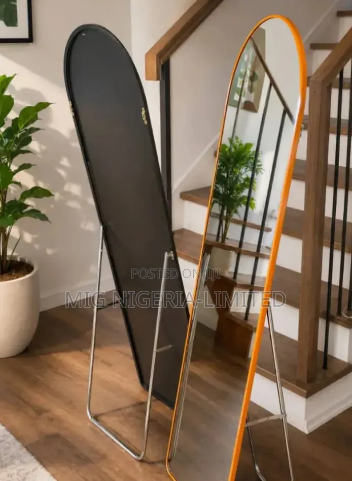 Wall Long Mirror Black 6ftx2ft
