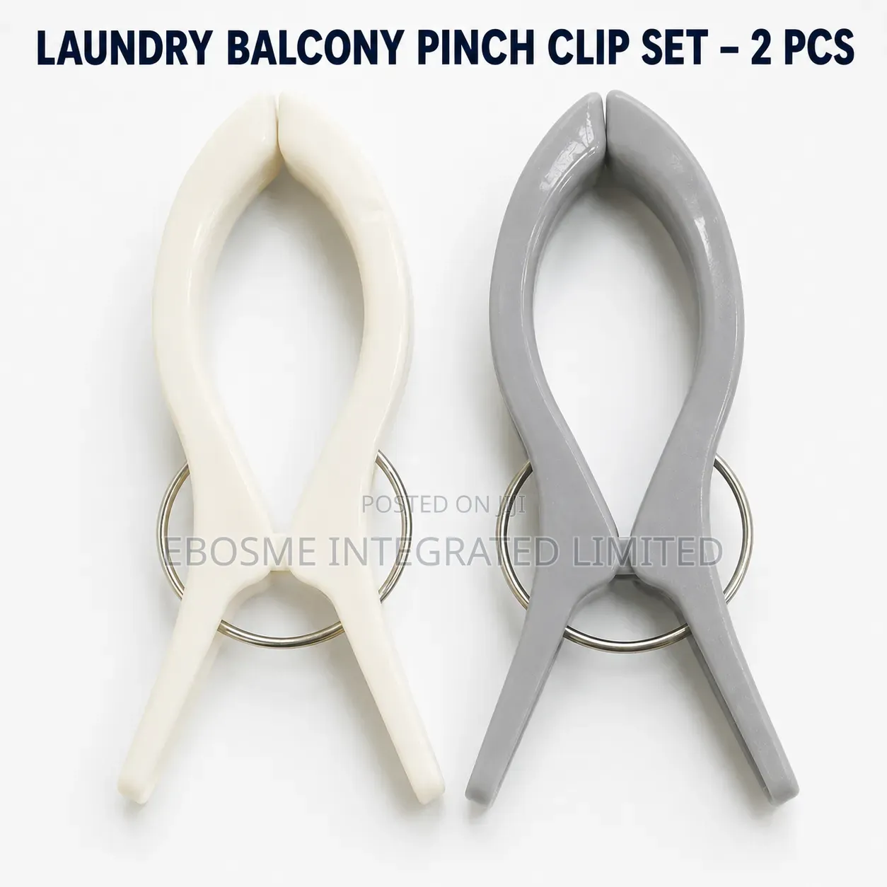 2pcs Laundry Balcony Pinch Clips for Railings