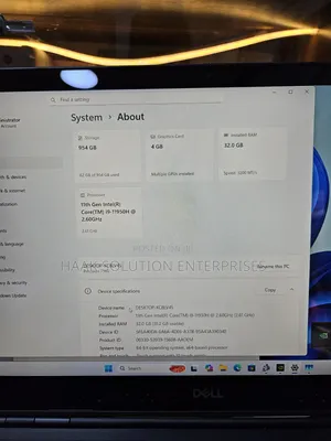 Laptop Dell Precision 7560 32GB Intel Core i9 SSD 1T