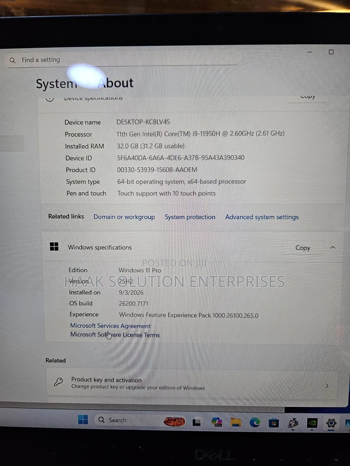 Laptop Dell Precision 7560 32GB Intel Core i9 SSD 1T