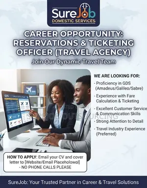 Travel Agency Reservations Officer – Ikeja