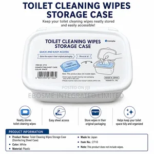 Inomata Toilet Cleaning Wipes Storage Case – White