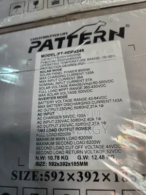 6.2kva 48v Pattern Solar Inverter Hybrid