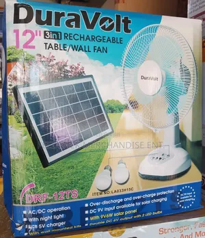 Duravolt Rechargeable Table Fan (12 Inches)