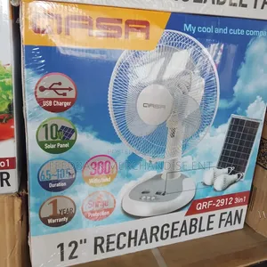 Qasa Rechargeable Table Fan (12 Inches)