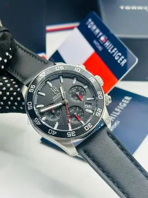 Tommy Hilfiger Premium Luxury Men Leather Wristwatch –Stylish, Durable