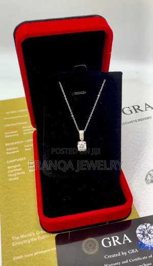 Solitaire Moissanite Pendant Necklace — GRA Certified