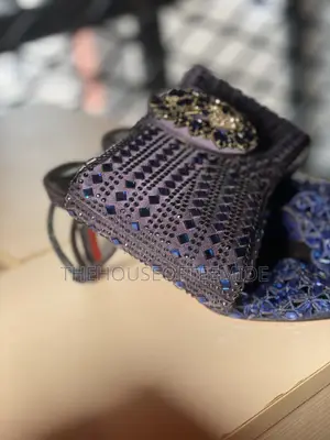 Blue Purse and Heels