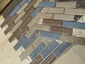 Brown and Blue Bricks Mosaic Mixture