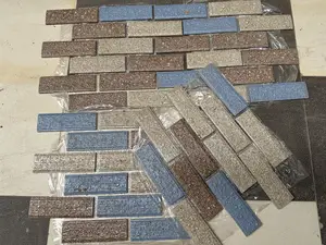 Brown and Blue Bricks Mosaic Mixture