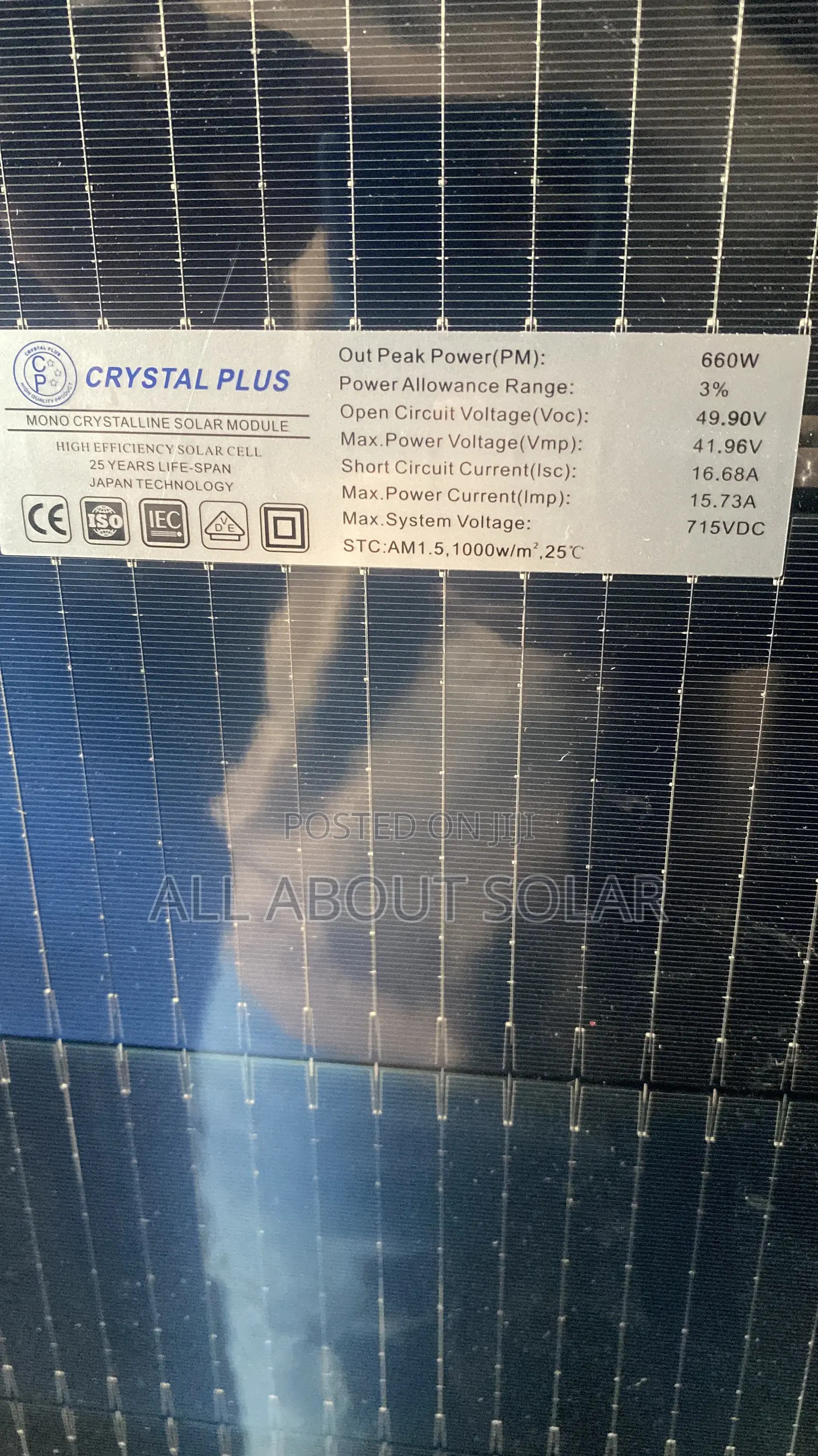 660w Crystal Plus Solar Panel