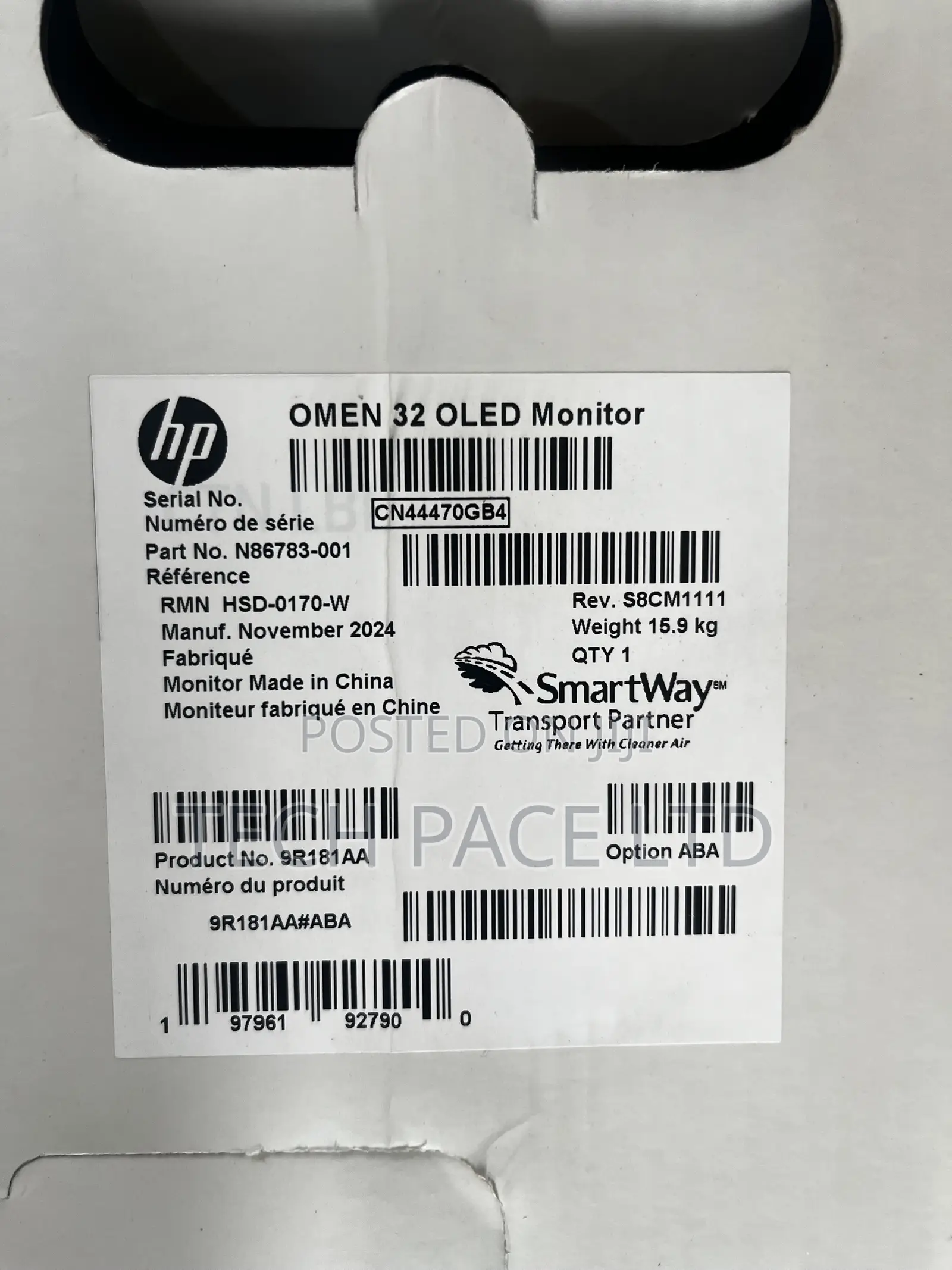 HP OMEN TRANSCEND 31.5 UHD Gaming Monitor