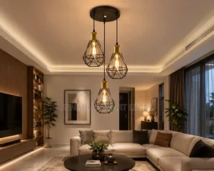 Black Industrial Iron Hanging Lights E27 110V 220V LED Black Pendant