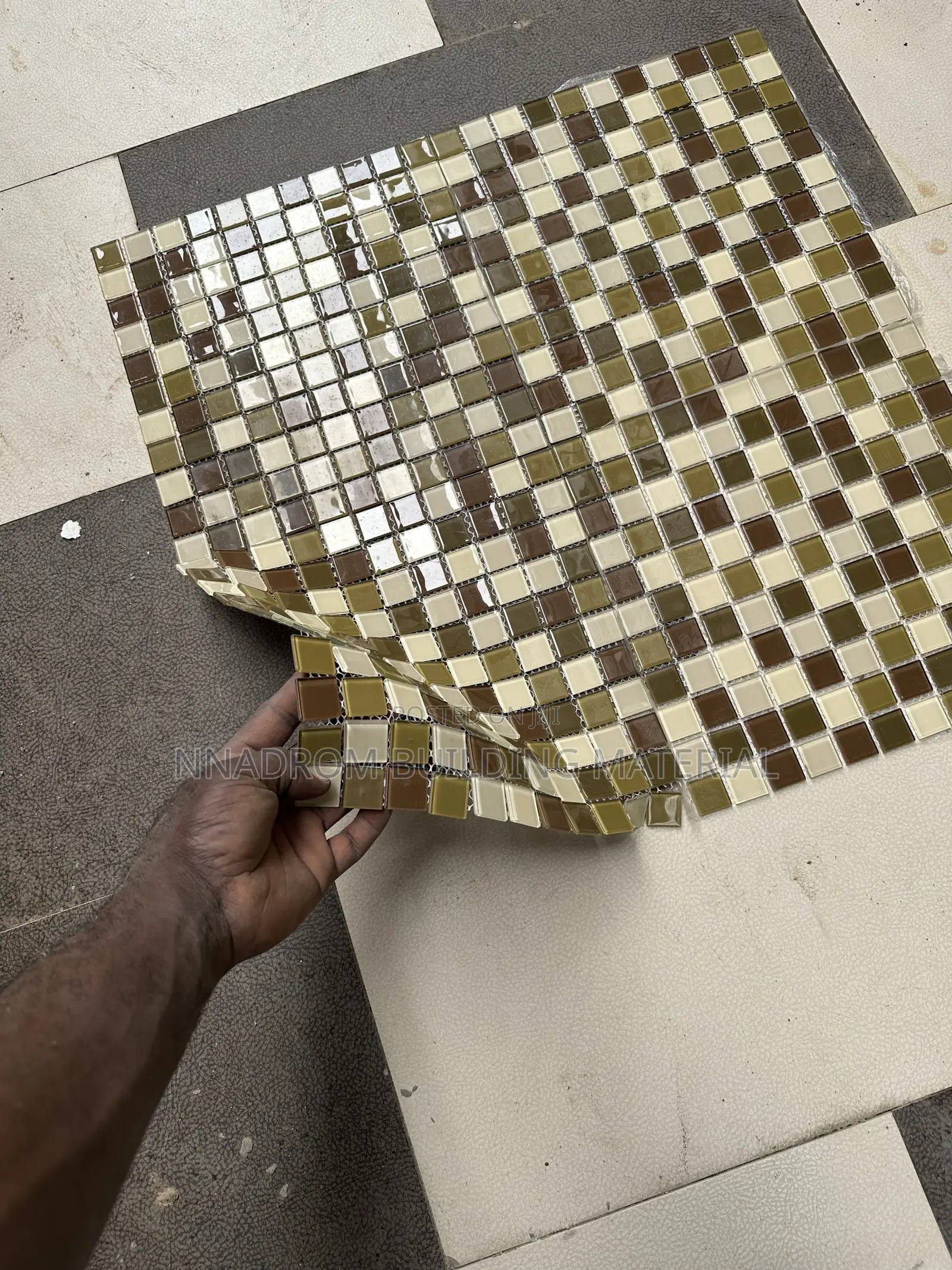 Brown Mixture Glass Mosaic