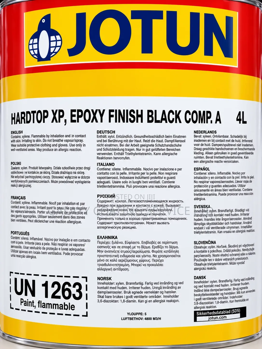 Hardtop XP,Epoxy Finish Black A&B