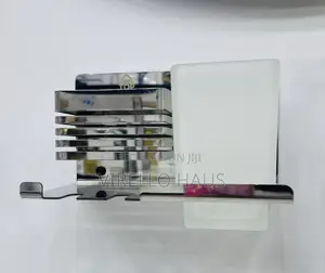 Stainless Steel Brush Holder With Ceramic Glass