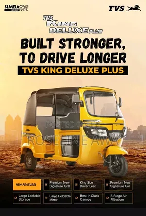 New TVS King Deluxe Plus iTouch Start 2025 Yellow