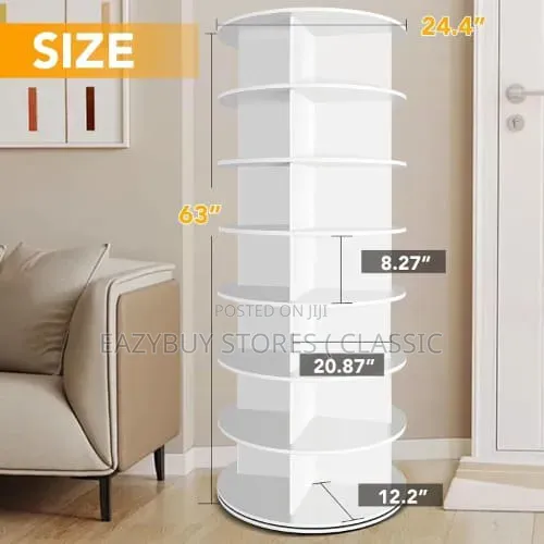 7 Layers 360 Degrees Rotating Shoe Rack