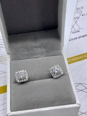 VVS Moissanite Magnetic Studs Clip on Earrings