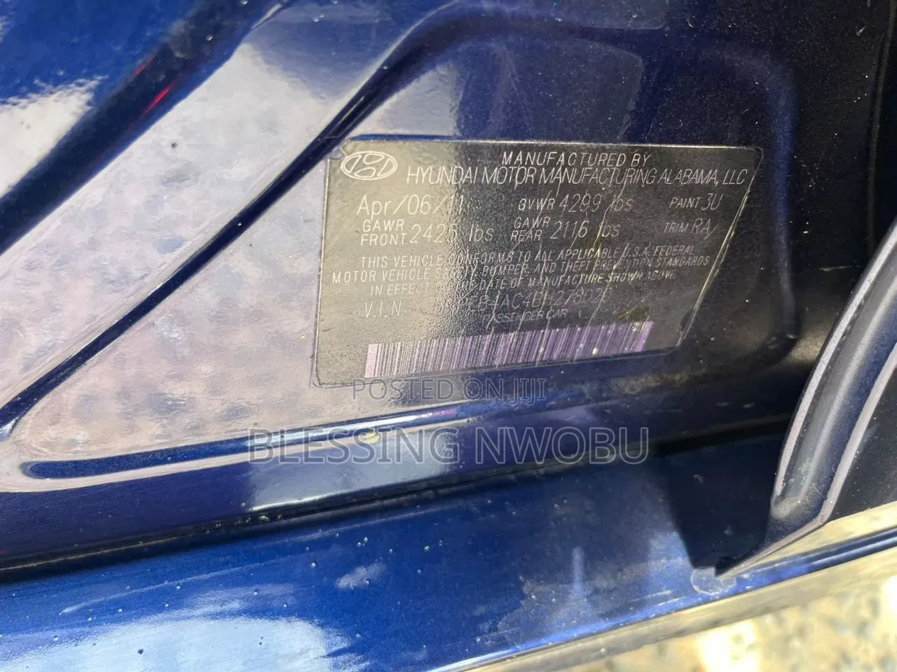 Hyundai Sonata 2013 Blue