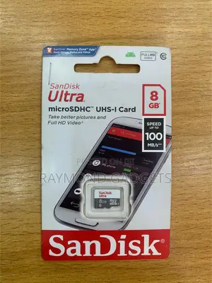 Sandisk Ultra 8GB microSDHC UHS-I Card – Up to 100mb/S