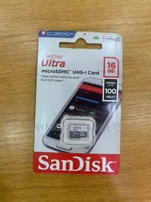 Sandisk Ultra 16GB microSDHC UHS-I Card – Up to 100mb/S
