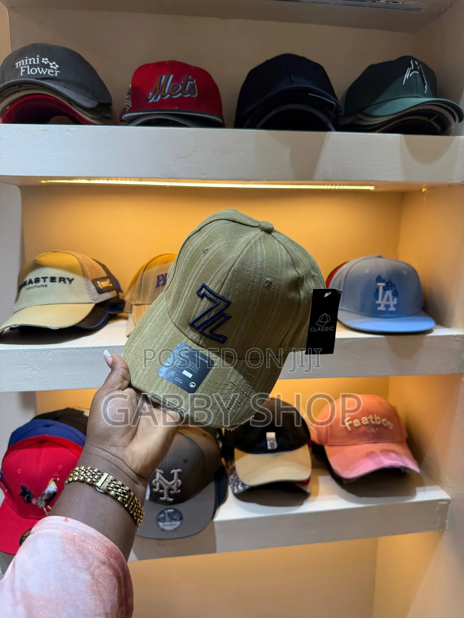 Trendy Faatbou Nice Partner Distressed Face Caps