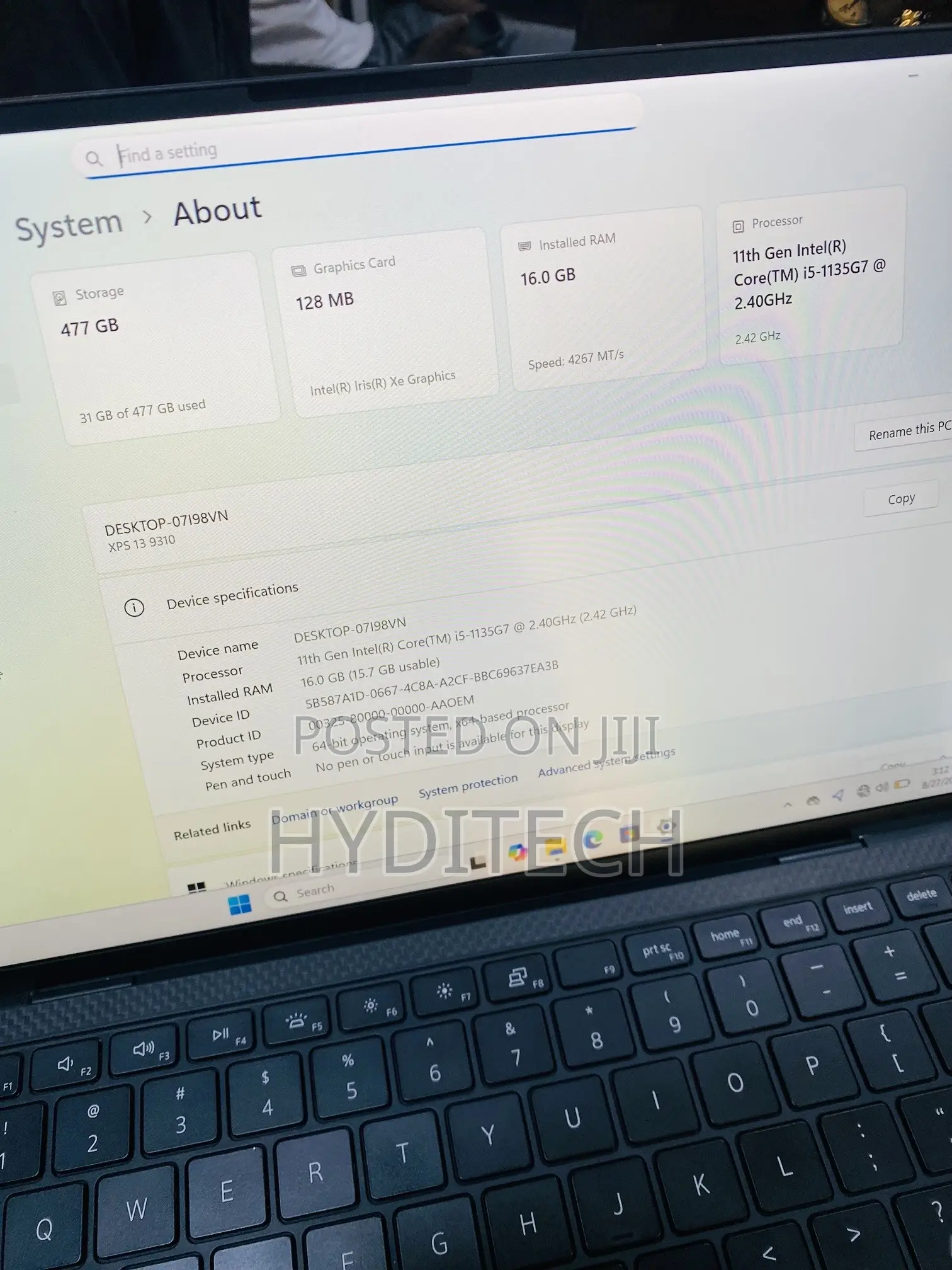 Laptop Dell XPS 13 9310 16GB Intel Core i5 SSD 512GB