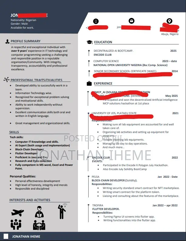 CV/Resume Writer