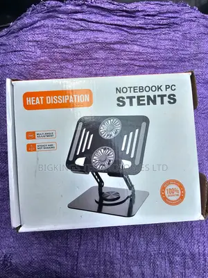 360° Rotating Laptop Stand With Cooling Fan – Adjustable